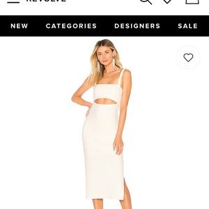 BON MARCHE CUT OUT DRESS IN IVORY